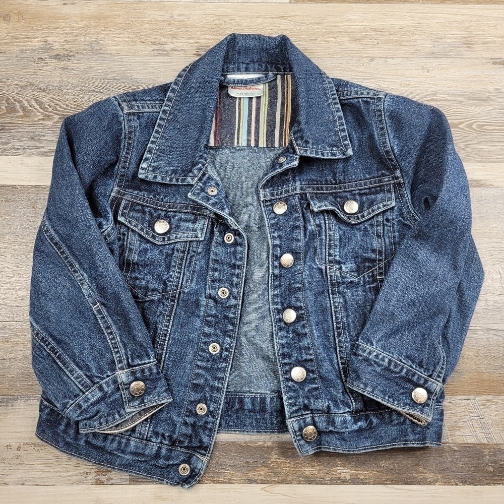 Hanna Andersson Denim Jean Jacket Snap Up Size 4-6